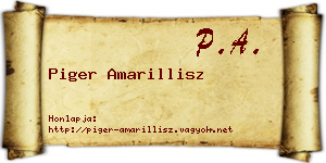 Piger Amarillisz névjegykártya